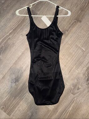 Black Girls' One-Piece Leotard - Classic Tank Style